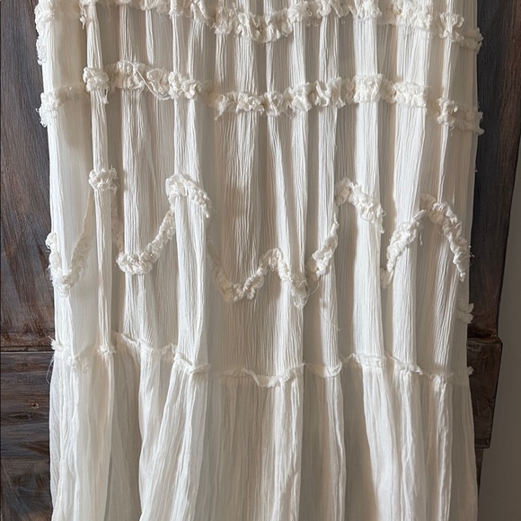 Free People White Maxi Dress with Button Accents - Picture 10 of 12